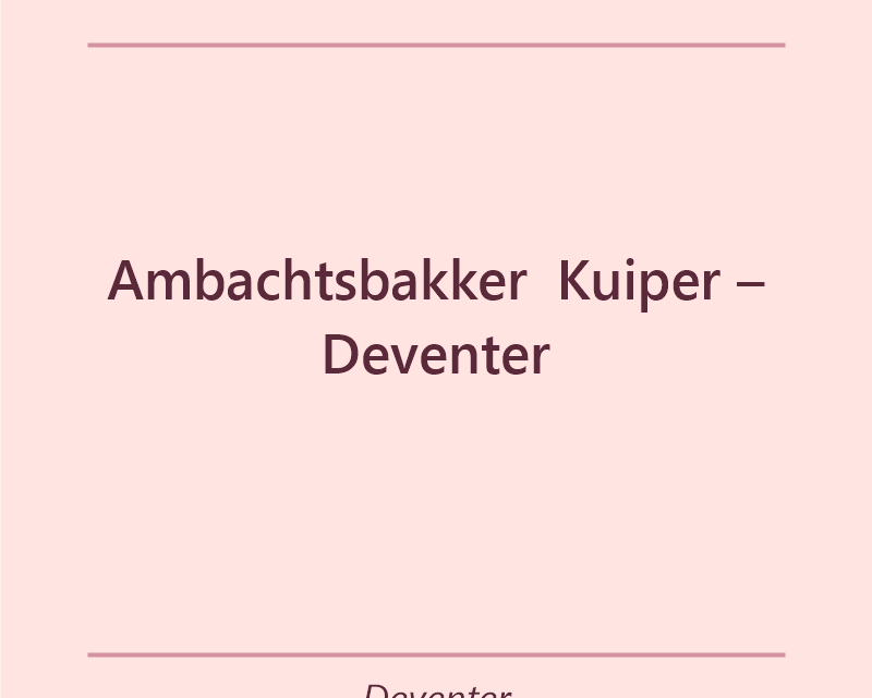 Verjaardagstaart bakker Ambachtsbakker Kuiper – Deventer in Deventer
