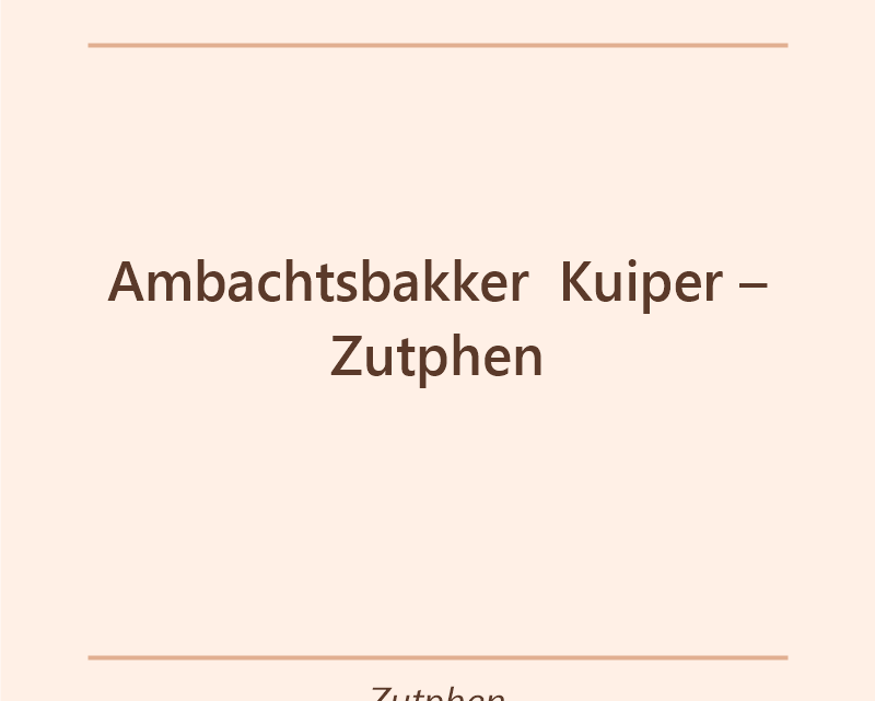 Verjaardagstaart bakker Ambachtsbakker Kuiper – Zutphen in Zutphen