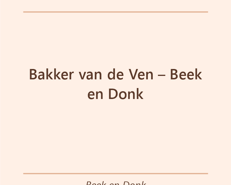 Verjaardagstaart bakker Bakker van de Ven – Beek en Donk in Beek en Donk