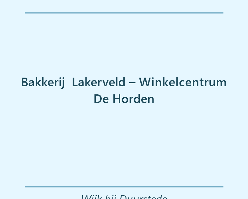 Verjaardagstaart bakker Bakkerij Lakerveld – Winkelcentrum De Horden in Wijk bij Duurstede