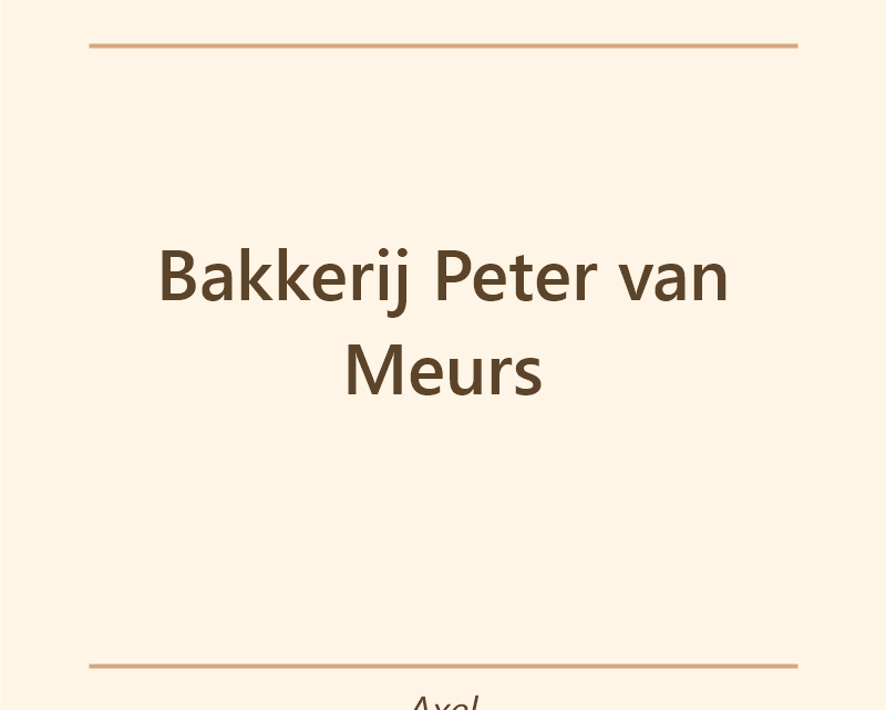 Verjaardagstaart bakker Bakkerij Peter van Meurs in Axel