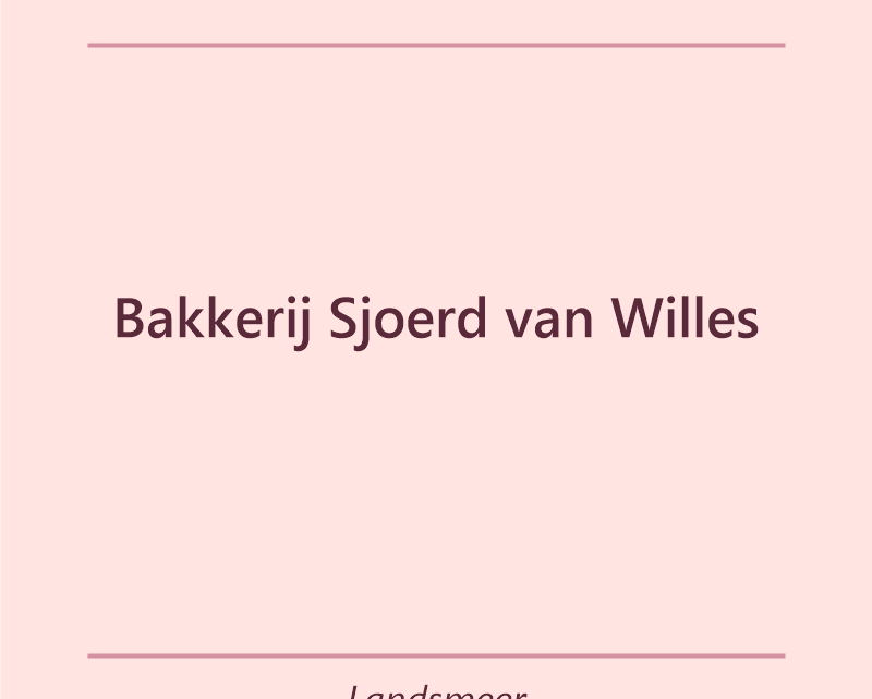Verjaardagstaart bakker Bakkerij Sjoerd van Willes in Landsmeer