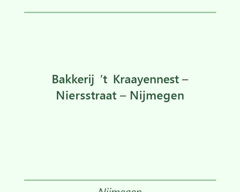 Verjaardagstaart bakker Bakkerij ’t Kraayennest – Niersstraat – Nijmegen in Nijmegen