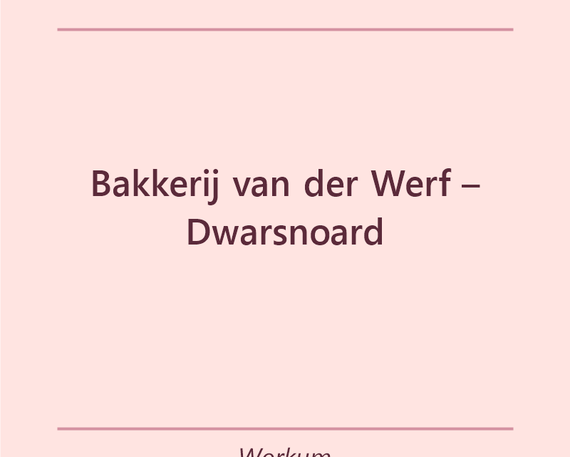 Verjaardagstaart bakker Bakkerij van der Werf – Dwarsnoard in Workum