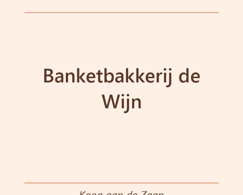 Verjaardagstaart bakker Banketbakkerij de Wijn in Koog aan de Zaan