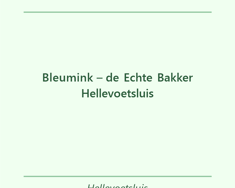 Verjaardagstaart bakker Bleumink – de Echte Bakker Hellevoetsluis in Hellevoetsluis