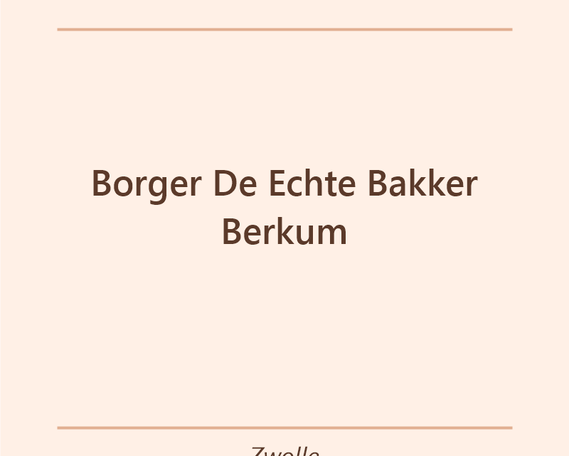 Verjaardagstaart bakker Borger De Echte Bakker Berkum in Zwolle