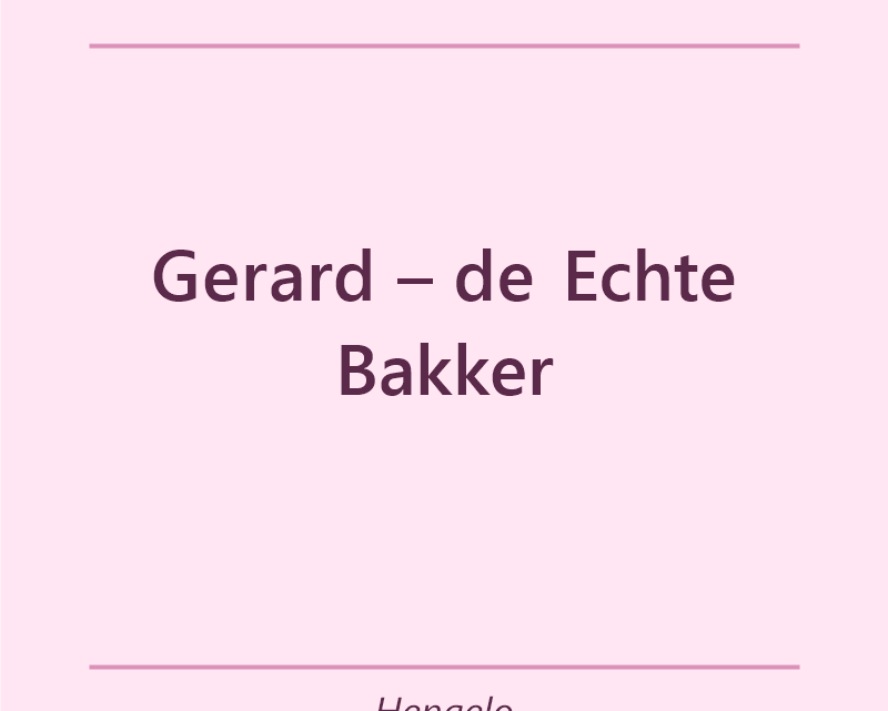 Verjaardagstaart bakker Gerard – de Echte Bakker in Hengelo