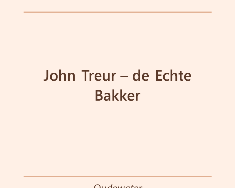 Verjaardagstaart bakker John Treur – de Echte Bakker in Oudewater