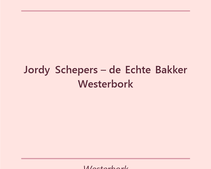 Verjaardagstaart bakker Jordy Schepers – de Echte Bakker Westerbork in Westerbork