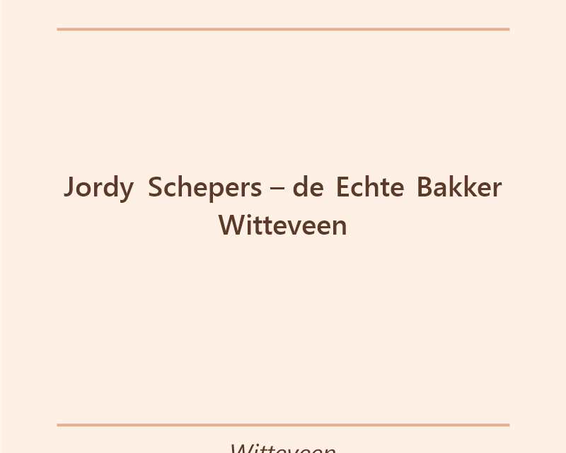Verjaardagstaart bakker Jordy Schepers – de Echte Bakker Witteveen in Witteveen