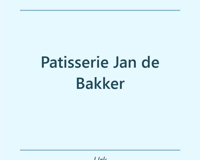 Verjaardagstaart bakker Patisserie Jan de Bakker in Urk