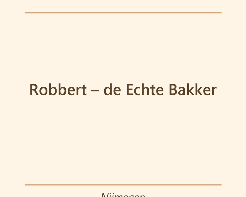 Verjaardagstaart bakker Robbert – de Echte Bakker in Nijmegen