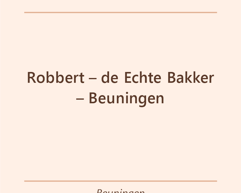 Verjaardagstaart bakker Robbert – de Echte Bakker – Beuningen in Beuningen
