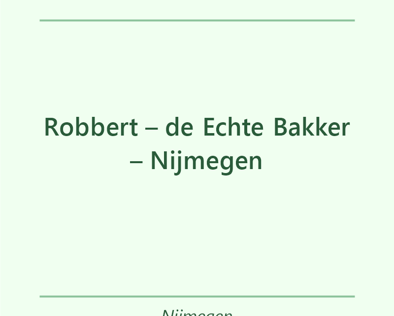 Verjaardagstaart bakker Robbert – de Echte Bakker – Nijmegen in Nijmegen