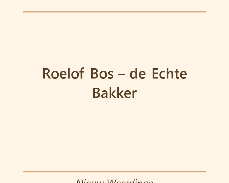 Verjaardagstaart bakker Roelof Bos – de Echte Bakker in Nieuw Weerdinge
