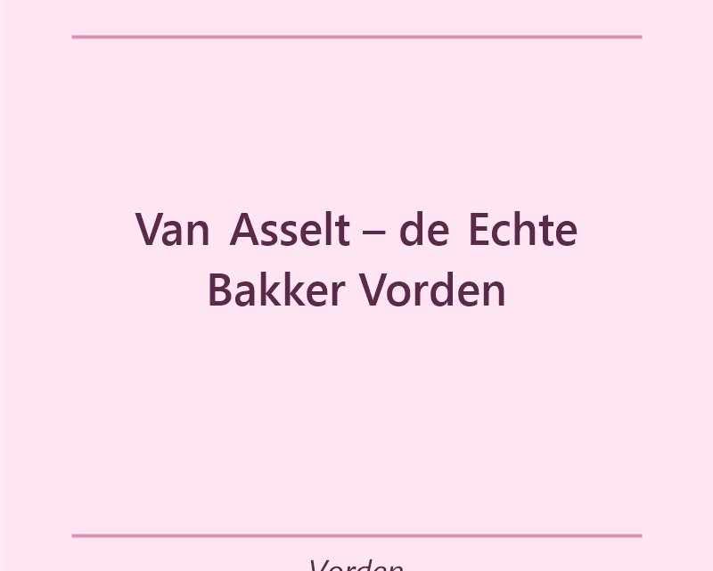 Verjaardagstaart bakker Van Asselt – de Echte Bakker Vorden in Vorden