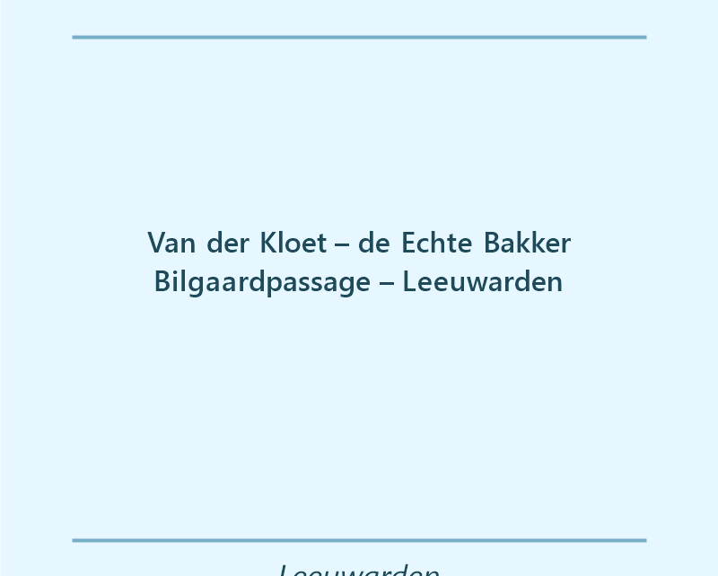 Verjaardagstaart bakker Van der Kloet – de Echte Bakker Bilgaardpassage – Leeuwarden in Leeuwarden