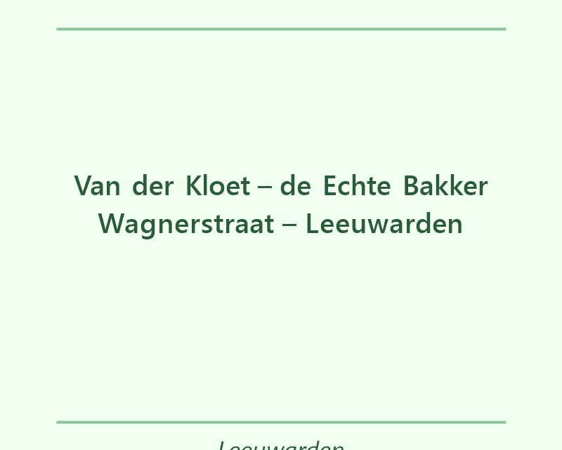 Verjaardagstaart bakker Van der Kloet – de Echte Bakker Wagnerstraat – Leeuwarden in Leeuwarden