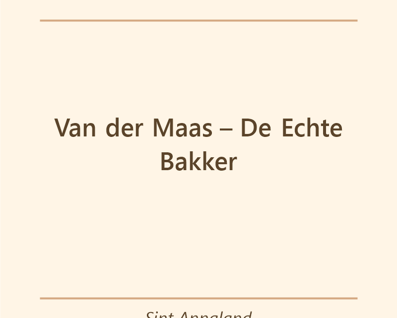 Verjaardagstaart bakker Van der Maas – De Echte Bakker in Sint Annaland